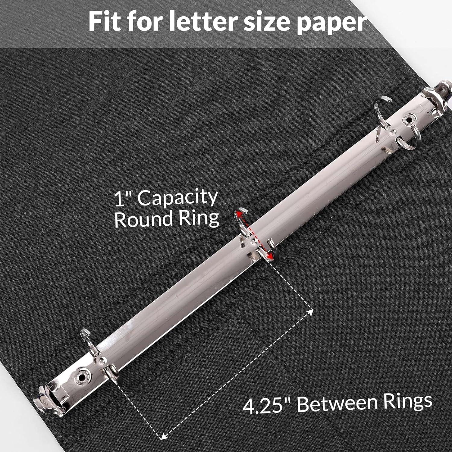 imageSKYDUE Clipboard Binder with Dividers1 Inch Linen 3 Ring Binder with Clipboard on Front for Organizer Clipboard Folder with Pocket Labels Office Supplies OliveGreenGray